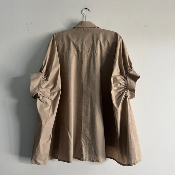 Italian 100% Cotton Oversized Button Up Shirt NWOT, One Size - Picture 9 of 14